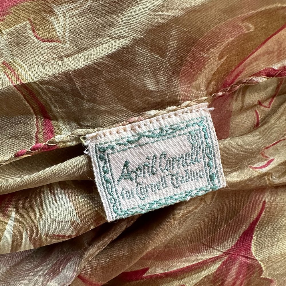 April Cornell silk very large scarf, floral